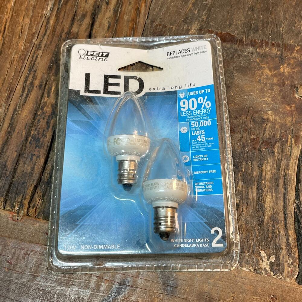 Feit Electric Company Extra Long Life LED Light 120V 2 Bulbs Non Dimmable NEW